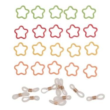 Imagem de Rolhas de agulha de tricô Conjunto de marcadores de ponto Acessórios de costura de crochê feitos à mão duráveis ​​premium para projetos de artesanato de tecelagem de tricô (20 unidades estrela)