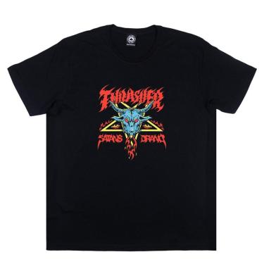 Imagem de Camiseta Thrasher Magazine Especial Satan's Drano - Preto-Masculino