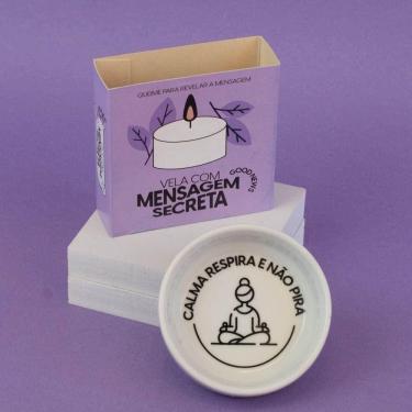 Imagem de Vela Com Mensagem Secreta Vanilla Smells Like Peace