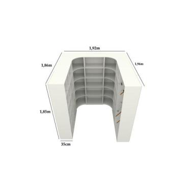 Imagem de Kit Armário Closet Modulado M27 (colmeia, loja, Expositor, sapateira, 