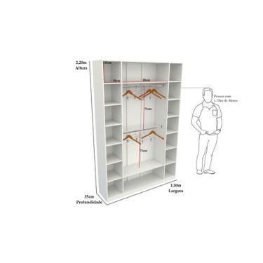 Imagem de Armário Colmeia Cabideiro M15 100%mdf (closet / Expositor) - VETORIAL 