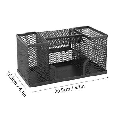 Imagem de Suporte para Lápis Multifuncional Porta-Canetas Container de Armazenamento Escritório Mesa Metal Premium Organizado e Pr