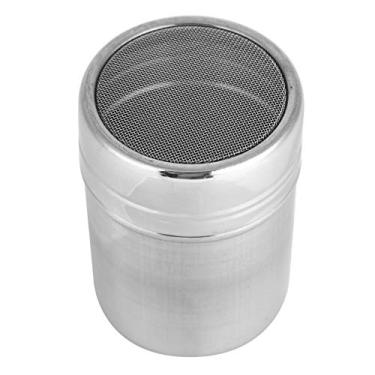 Imagem de aqxreight Peneira de pó de Aço Inoxidável café Açúcar Farinha Jar Pimenta Tempero Shaker Utensílios de CozinhaS Melhorando o Sabor Passe o café para Estruturar Higiênico Limpo e o Design de Malha