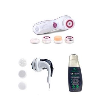 Imagem de Massageador Elétrico Orbital 220V + Escova Facial + Creme Redutor 220