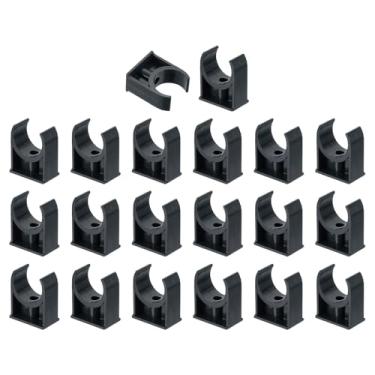 Imagem de Boxonly 20 peças de grampos de tubo de água de PVC clipes de tubos em forma de U para mangueira de irrigação suporte de tubo de irrigação para 32 mm OD para bandejas de TV, tubos, mangueira, suporte
