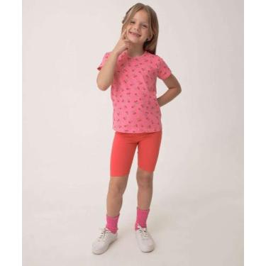 Imagem de Conjunto Infantil Estampa Cerejas Marisa Tam 4 a 10-79073, Rosa, Verme