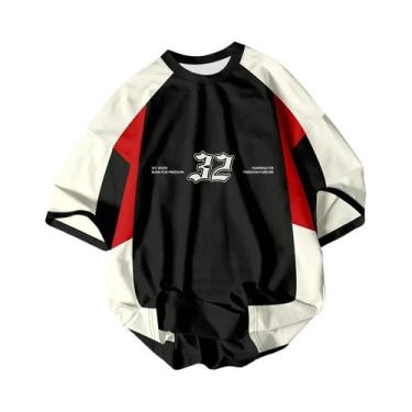 Imagem de Camiseta De Verão plus Size Para Homens E Mulheres Com Estampa Gráfica