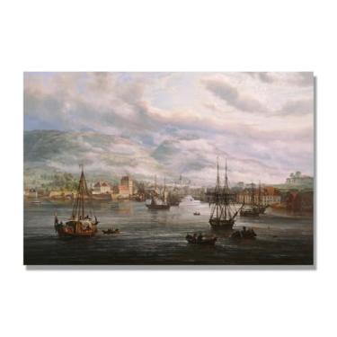 Imagem de NHLDZYH J.C. Dahl Reprodução de arte famosa, arte em tela de paisagem romântica nórdica, decoração de parede elegante para sala de estar e escritório. (paisagem 24). 50 x 75 cm - 19,7 x 29,6 pol