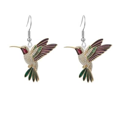 Imagem de Brincos de beija-flor para o dia dos namorados, brinco feminino pendente para lembrancinhas de festa, joias de acrílico para intercâmbio de estudantes, presentes para lembrancinhas de sala de aula