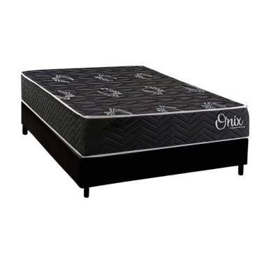 Imagem de Cama Box NOVO + Colchão Ortopédico Kappesberg D28 Anatômico Onix + Base CRC Corano Black