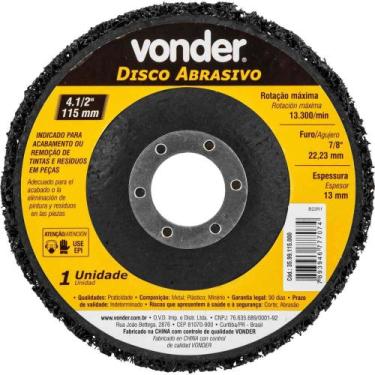Imagem de Disco Abrasivo 4.1/2", Furo de 7/8" (22,23 Mm), Vonder OstenVonder