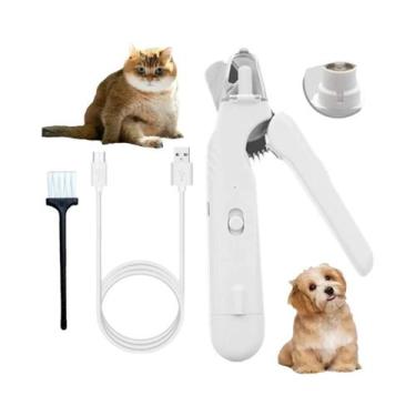 Imagem de Aparador De Unhas Silencioso Para Pets Com Luzes LED Para Cães E Gatos