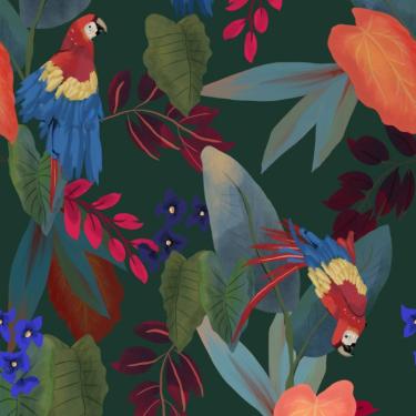 Imagem de Papel de Parede Botânica HF Folhagem Colorido 81628