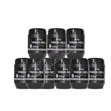 Imagem de Pomada Preta Premium Pote 240g Massagem Caixa 12 Unidades