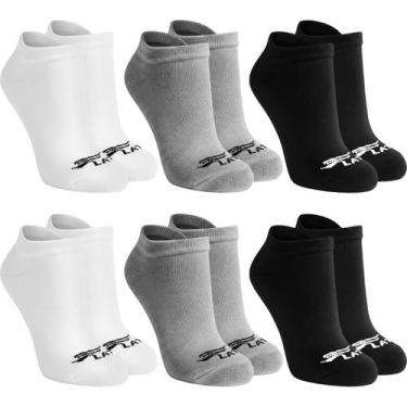 Imagem de Kit 6 Pares Meias Soquete Cano Curto Unissex Algodão Atacado - Flat So
