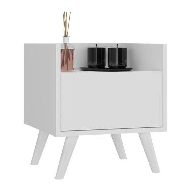 Imagem de Gabinete Armário Banheiro 40Cm Retrô Multimóveis V5037 Branco Branco