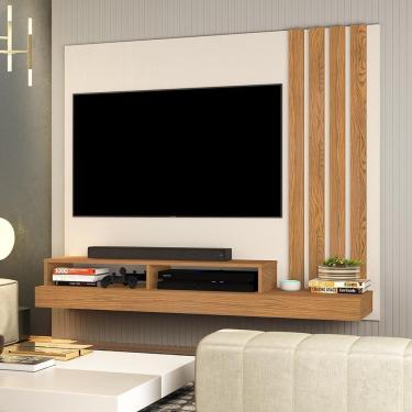 Imagem de Painel Requinte - Mdf-mdp Tv Nichos Reforçados Off White-nature - Movelove
