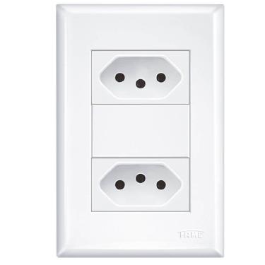 Imagem de 2 Tomadas 2p+t Distanciados 10a 250 Volts Evidence - 2915 - Fame 2 Tomadas 2p+t Distanciados 10a Evidence - 2915 - Fame