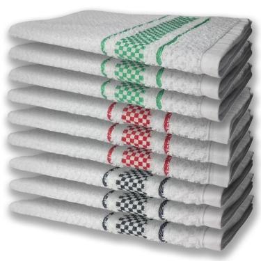 Imagem de 9 Panos De Prato Atoalhado Felpudo Premium Pr+vm+vd