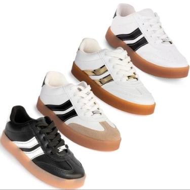 Imagem de Tênis Molekinha Menina Infantil Casual Original 2582-102, Dourado, 32