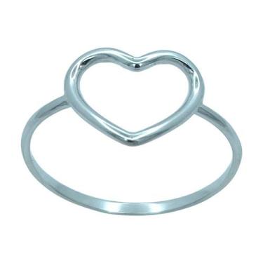 Imagem de Anel em Prata 925 Coração com Zircônias - Design Elegante - Justino Ri