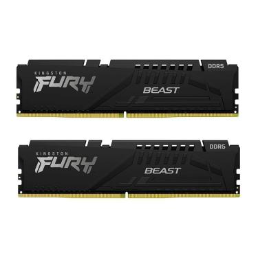 Imagem de Memória RAM Kingston Fury Beast, 32GB (2x16GB),5600MHz,DDR5, CL40, para Intel XMP, - KF556C40BBK2-32-Unissex