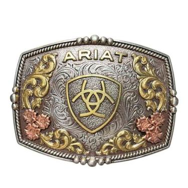 Imagem de Fivela Ariat Importada Prata e Dourada A37066 Cor:PrataTamanho:Único, 