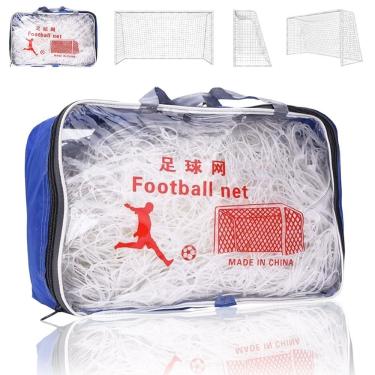 Imagem de Rede Futebol Kit 2 Uni Futsal Trava De Gol Jogo Treino Campo Salao Society Quadra Escola Esporte Ginasio Clube