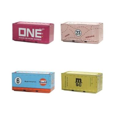 Imagem de Conjunto De 4 Caixas De Armazenamento Mini Estilo Industrial Retrô, Re