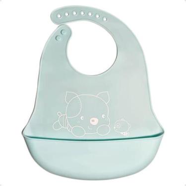 Imagem de Babador Silicone Cata Migalhas Impermeável Bpafree - Verde - Unyhome
