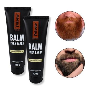 Imagem de Kit 2 Balm Para Barba Hidratação Maciez Fixação 120G Yelsew