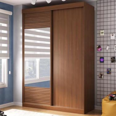 Imagem de Guarda-Roupas Infantil 2 Portas 1 Porta com Espelho Samambaia Teen Cab