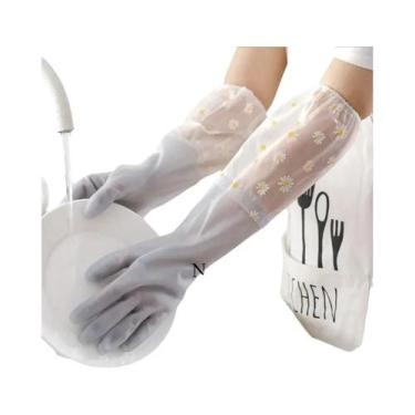 Imagem de Luvas De Limpeza De Látex Impermeáveis Para O Inverno, Resistentes Ao 