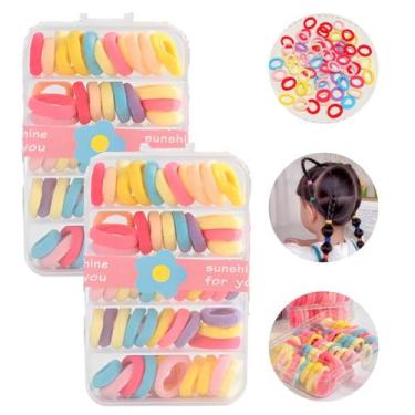 Imagem de 72 Xuxinhas De Cabelo Tons Pastéis Para Penteados Infantil - Xuxinha D