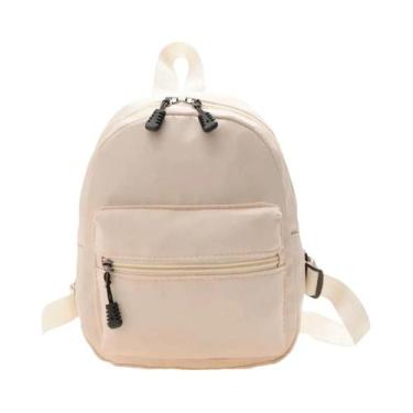 Imagem de Mochila Feminina De Nylon De Cor Sólida Estilo Preppy, Bolsa De Viagem