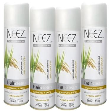 Imagem de Kit 4 Shampoo A Seco Para Cabelos Secos Neez Profissional Hidratante L