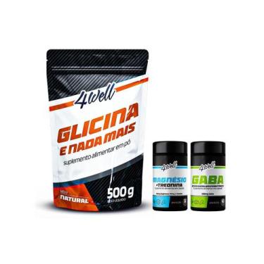 Imagem de Kit Sono Profundo Magnésio Treonato + GABA + Glicina 500g - 4well