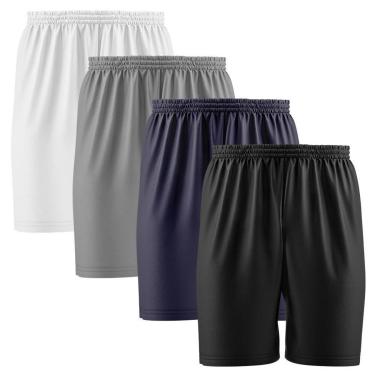 Imagem de Kit 4 Calção Short Futebol Basquete Vôlei Bermuda Dry Treino Academia-Masculino