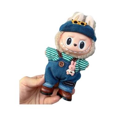 Imagem de Conjunto De Roupa Para Boneca Labubu De Vinil 17cm: Vestido De Bolinha