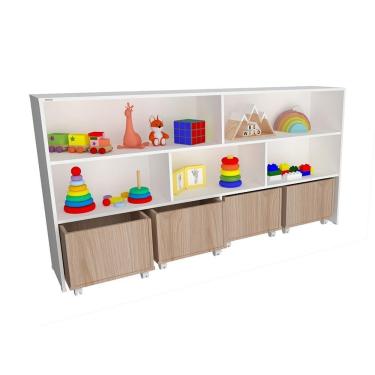 Imagem de Organizador Infantil De Brinquedos Com Baús Nasser 100% Mdf