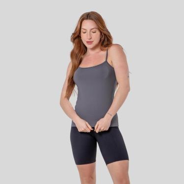 Imagem de Regata Feminina Poliamida Alças Finas Academia Blusa Feminina-Feminino