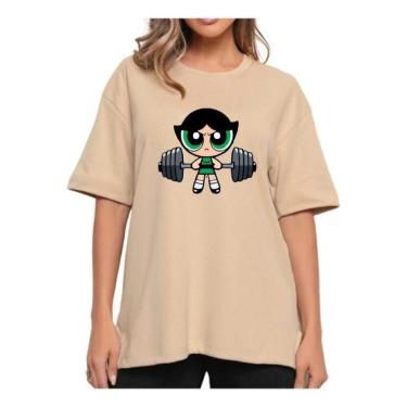 Imagem de Camiseta Oversized Longa Treino Fitness Docinho-Feminino