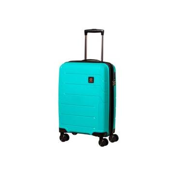 Imagem de Mala Pequena de Bordo Navegat Expansível Turquesa Rodas Duplas Cadeado TSA Polipropileno