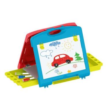 Imagem de Lousa Magica Maleta 2 em 1 Play e Learn Multikids - BR1215, Multicolor