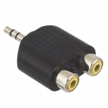 Imagem de Adaptador P2 Macho para 2 RCA Fêmea - Conector de Áudio - EletronCuiab