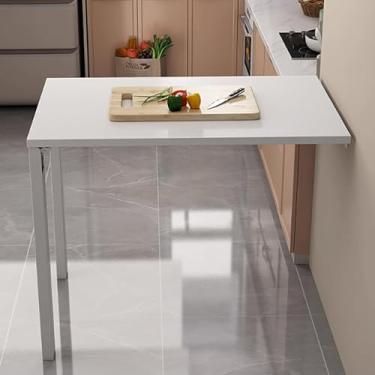 Imagem de Mesa dobrável montada na parede, mesa de trabalho dobrável, mesa dobrável ltifuncional, mesa de jantar de cozinha, mesa grande flutuante, conversível em pintura de parede, escrivaninha de pa