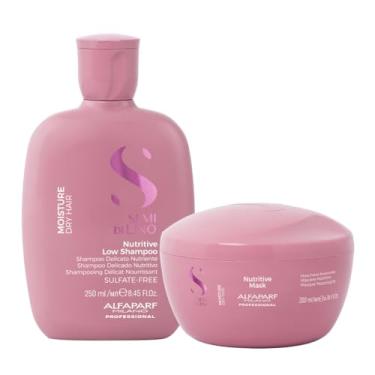 Imagem de Kit Shampoo E Máscara Alfaparf Semi Di Lino Moisture Home Care