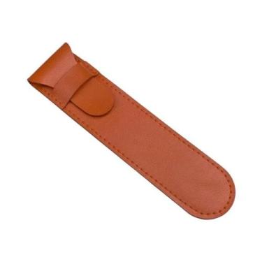 Imagem de Estojo De Couro PU Artesanal Para Canetas, Bolsa Portátil Com Tampa Ar