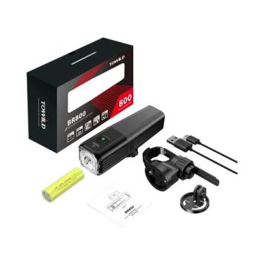 Imagem de Lanterna De Bicicleta TOWILD BR800 LED MTB Com Bateria 18650 De 2000mA