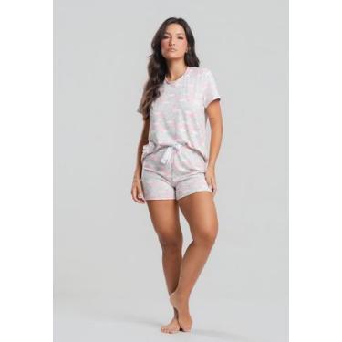 Imagem de Pijama Short e Blusa M/C Malha Nuvem Cinza Salvatore, M